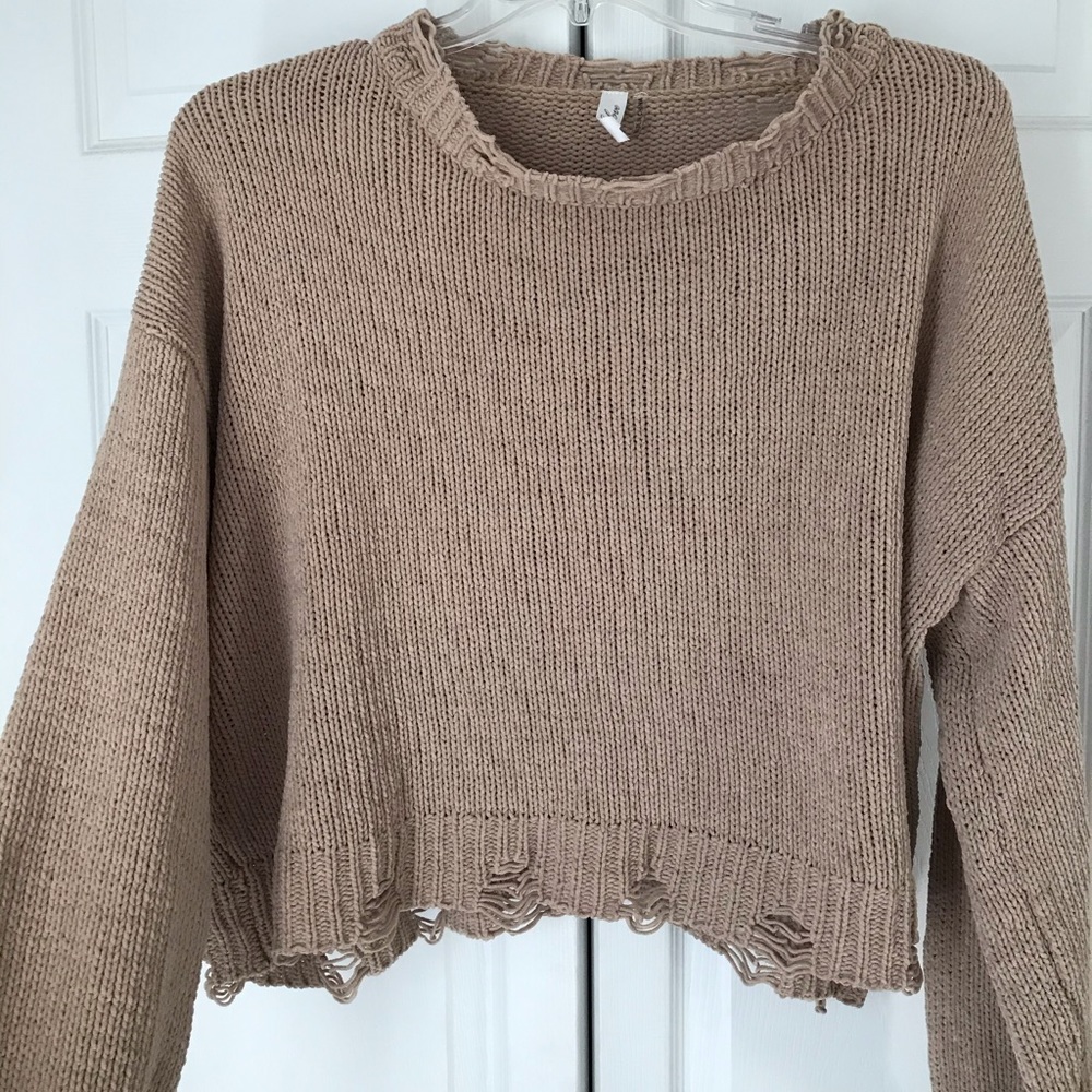 Distressed Fall Sweater
